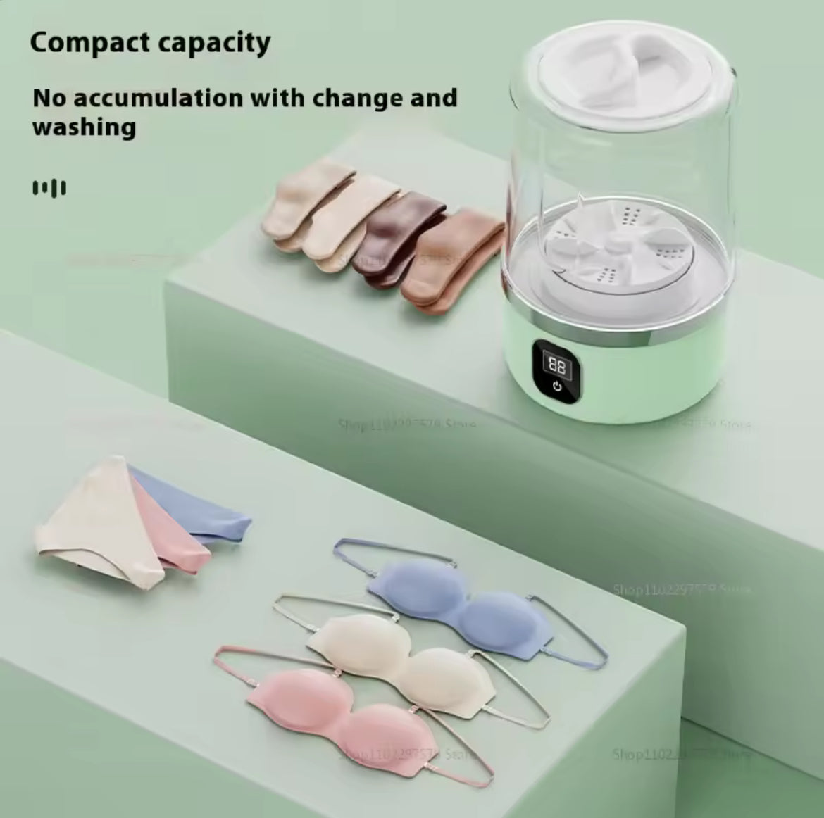 Portable Mini Washing Machine Compact Laundry Washer for Dorms Travel Camping Hotel Apartment Easy Clothes Cleaning