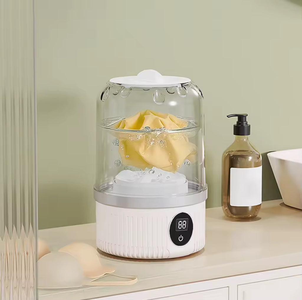 Portable Mini Washing Machine Compact Laundry Washer for Dorms Travel Camping Hotel Apartment Easy Clothes Cleaning